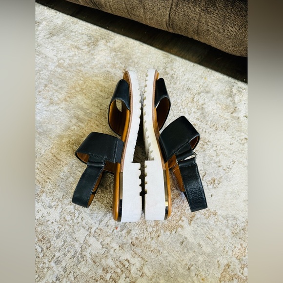 Franco Sarto leather sandals black brown womanâs size 9 - Picture 6 of 9